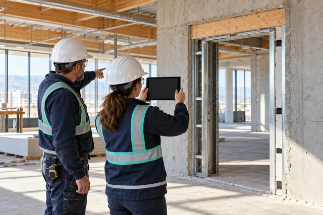 Illustration of professionals documenting a jobsite change