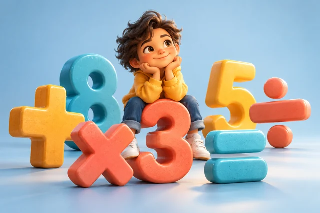 SpeedMath Coach conceptual brand illustration